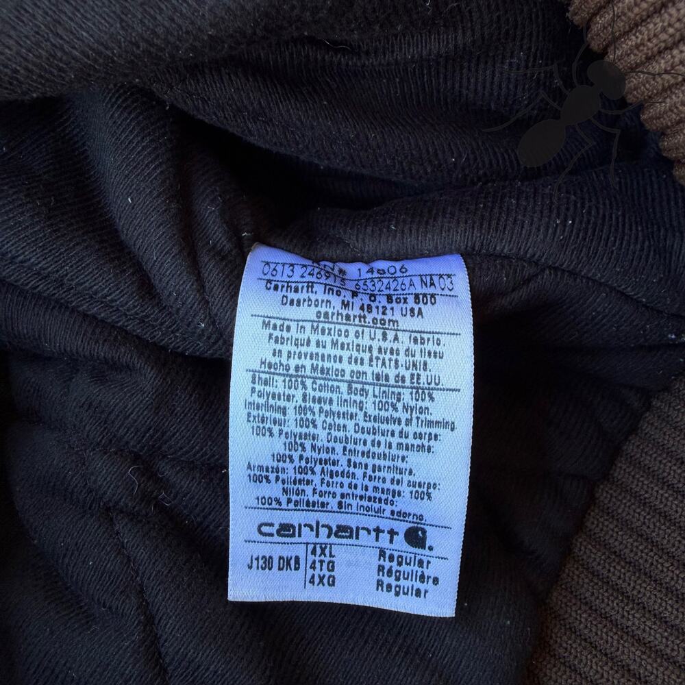 Carhartt J130 DKB brown hooded work wear jacket - Picture 5 of 9